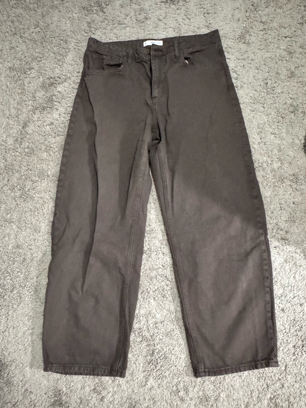 Mango Dark Brown Balloon/Barrel Jeans